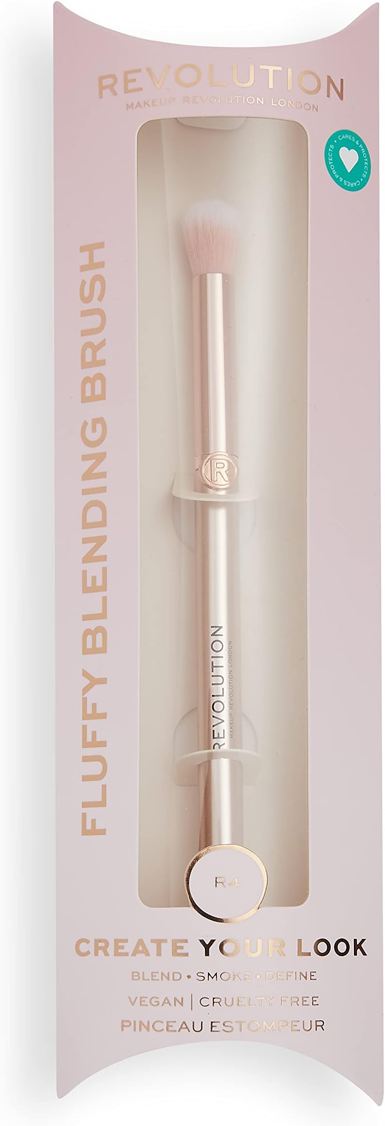 Revolution, Create Fluffy Blending Brush (R4), Makeup Brush for Blending & Defining Eyeshadow & Pressed or Loose Powders, Vegan & Cruelty Free