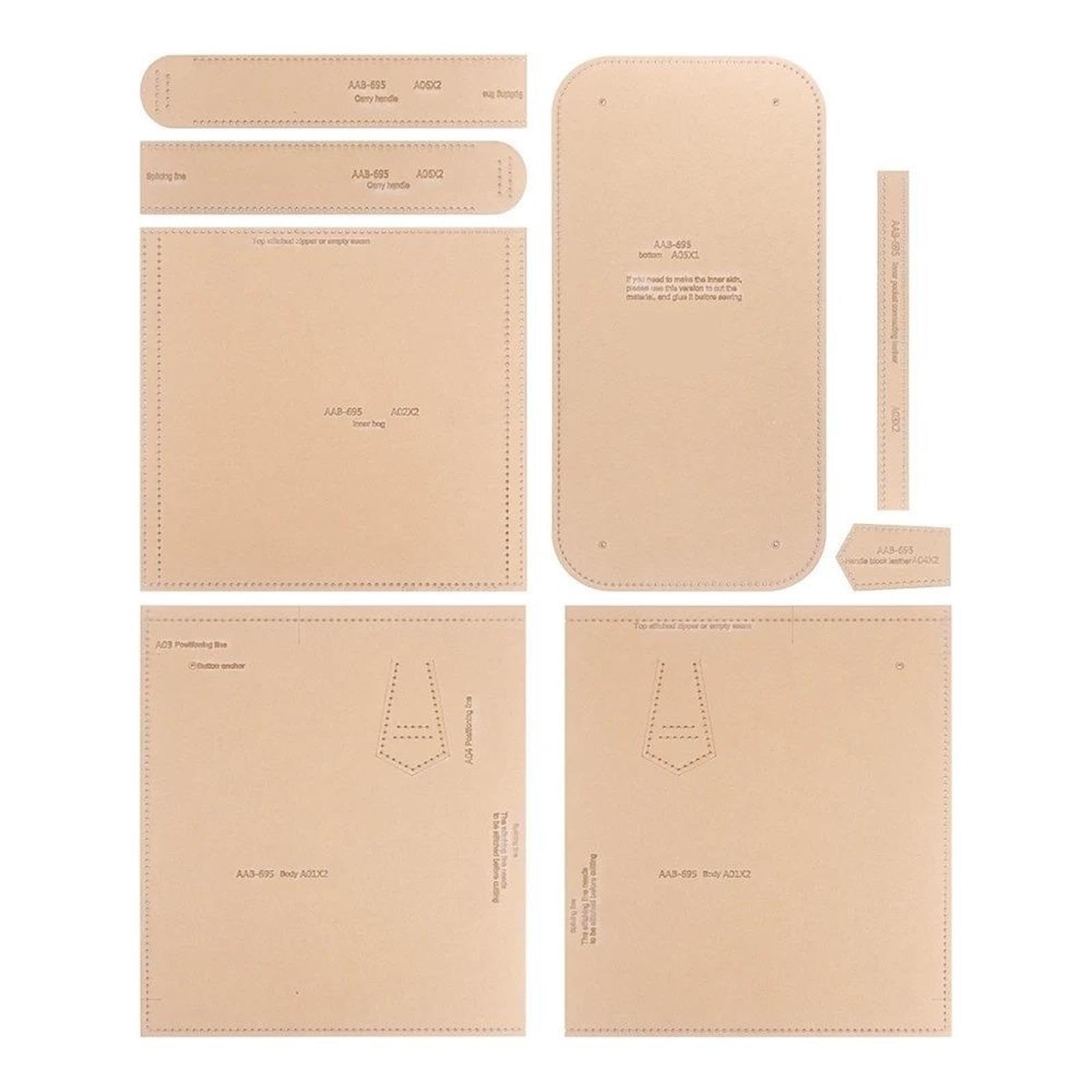 1 Juego De Plantillas De Diseño De Acolchados | Moldes manuales for bricolaje, material transparente, únicamente, piezas sin cuero