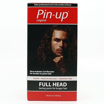 Pin Up Full Head Home Perm Kit for Long Lasting Natural Curls 170ml Duo | Protein Rich for Soft and Shiny Hair. Suitable for All Hair Types. Creates Beautiful Long Lasting Bouncy Curls.