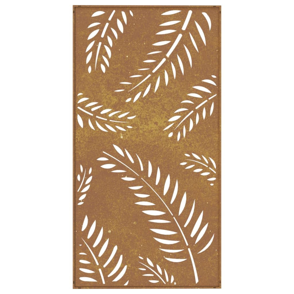 Homgoday Dekoracja ścienna ogrodowa 105x55 cm Corten Steel Leaf Design, dekoracja ścienna sylwetka sztuka na prezent na zewnątrz ogród dekoracja domu typ 2 dom i ogród