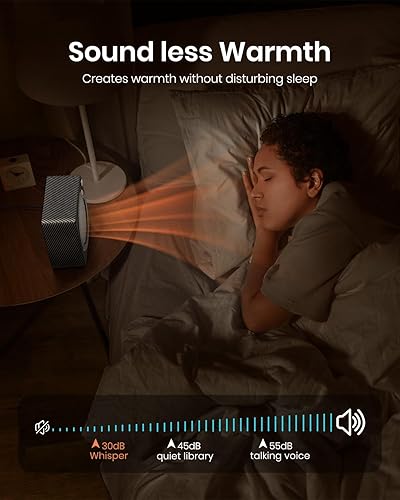 Miniatura 5 de GAIATOP Calentador de espacio, 500 W de eficiencia energética para uso en interiores, calentador eléctrico de escritorio de cerámica PTC,