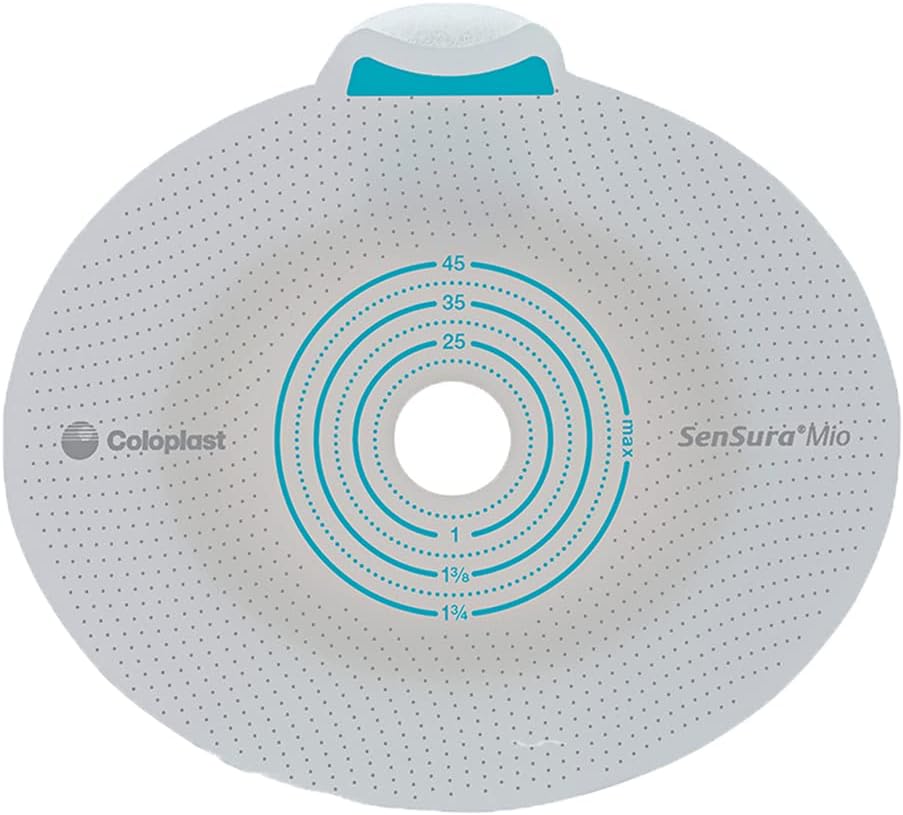 10512 SenSura Mio Click Two Piece System Baseplate, 50mm Flange Size, 10-45mm Opening Size, Pack of 5
