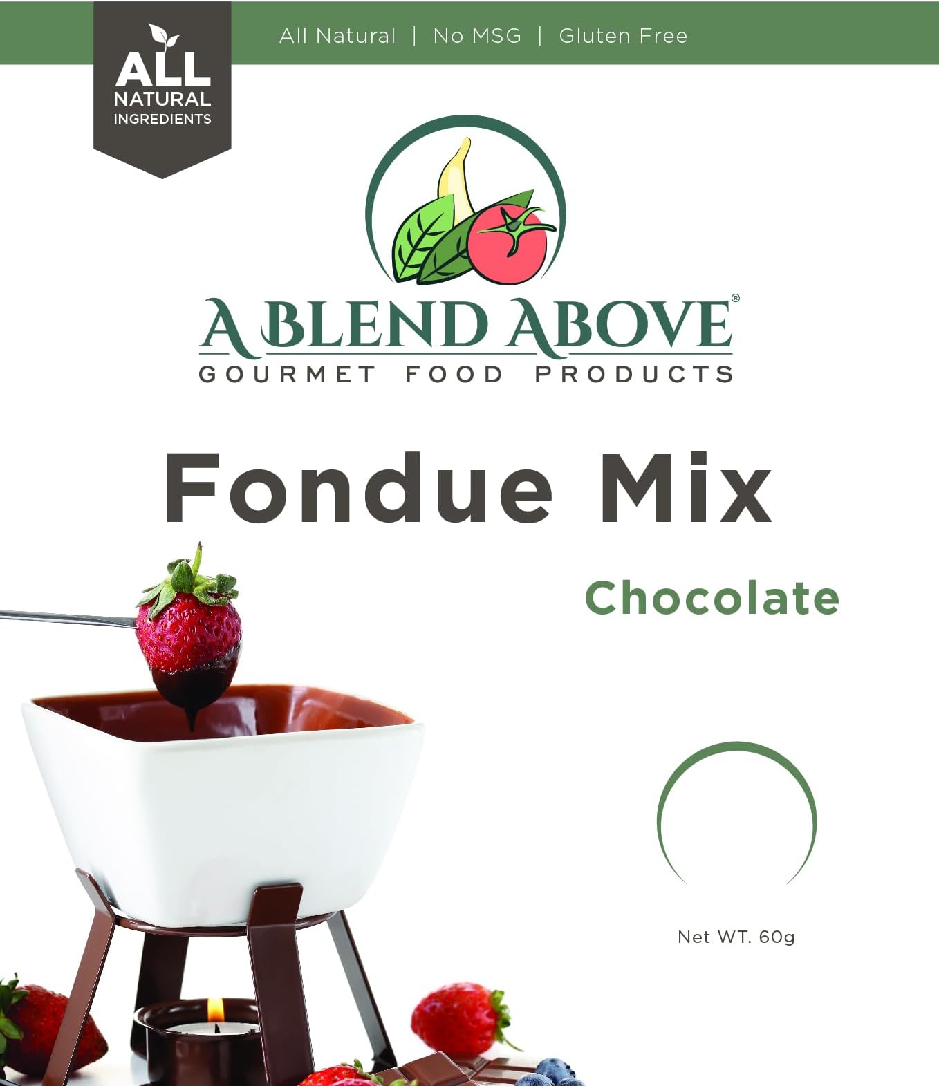 A Blend Above Chocolate Fondue Mix, 3 Pack, All Natural, Gluten-Free, No MSG, No Preservatives, Easy to Make Fruit Dip, Premium Gourmet Dessert Dipping
