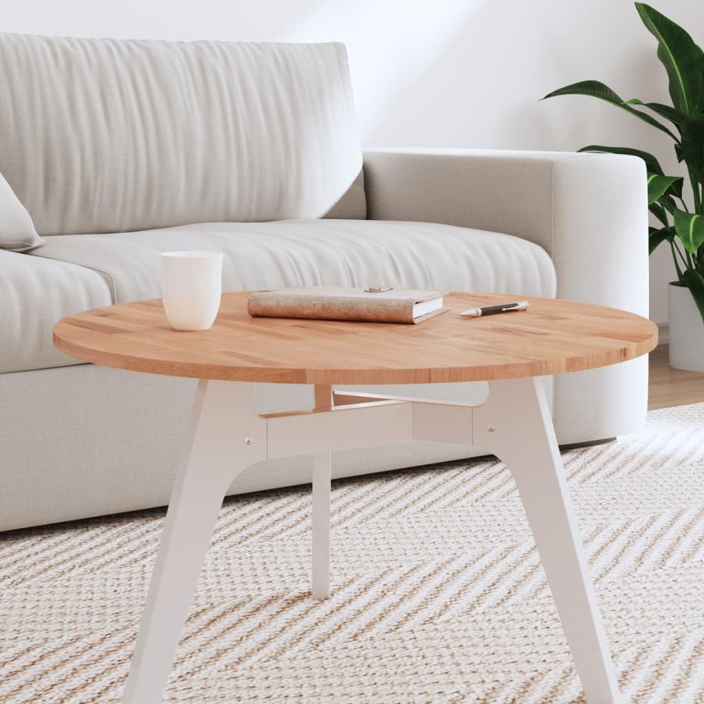 Tablero de mesa de 70 x 1,5 cm de madera maciza de haya redonda para encimeras y accesorios