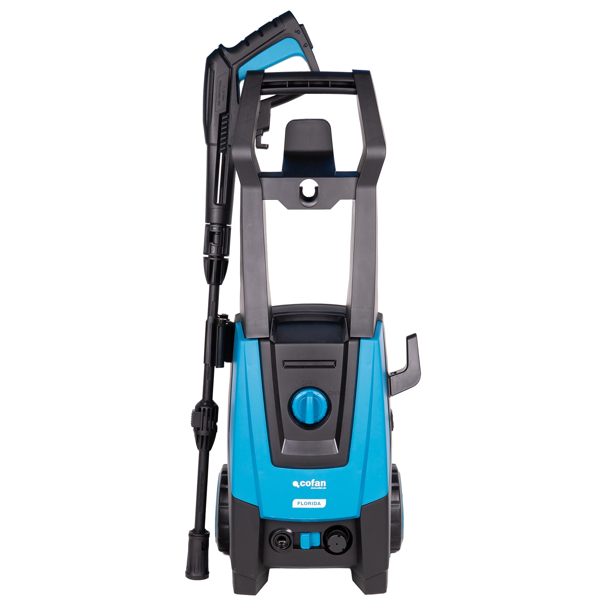 Cofan Limpiadora de Alta presión | 1600 W | Caudal máximo 420 l/h | Presión máxima 130 Bares | Manguera de 5 Metros | Lanza Regulable