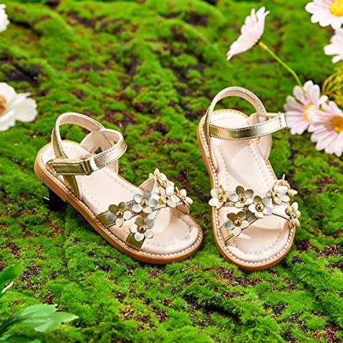 Image of GINFIVE Toddler Girls Sandals Little Girls Kids Summer Shoes Toddler Sandals