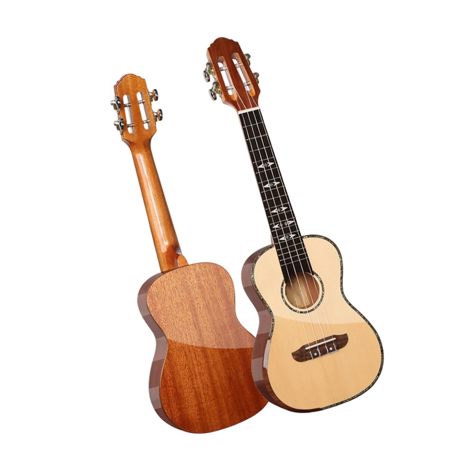 Początkujące 23 Calowe Mahoniowe Błyszczące Ukulele Dla Dorosłych Z Litego Wierzchu Ukulele Dla Dorosłych