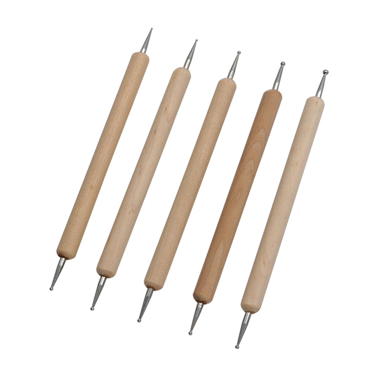 hogtnd 5 Pieces Clay Carving Tool Nails Art Pen Embossing Nails Dot Dotting with Two Ends