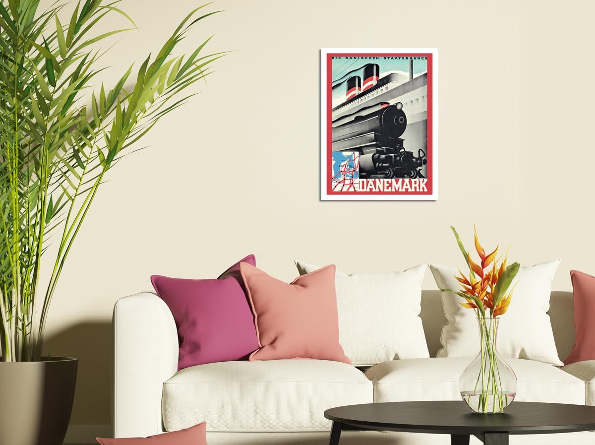 Amazon.com: Denmark (Dänemark) Poster Print | Vintage The Danish