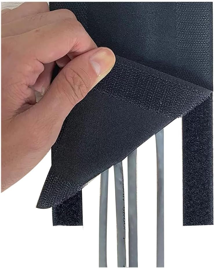 KRILLIQ Cord Cover Nylon Floor Cord Protector Solid Colour Cord Hider Self-Adhesive Cord Protector Carpet Floor Cord Cover for Prevent Trip Hazard for Floor Cable, 1m