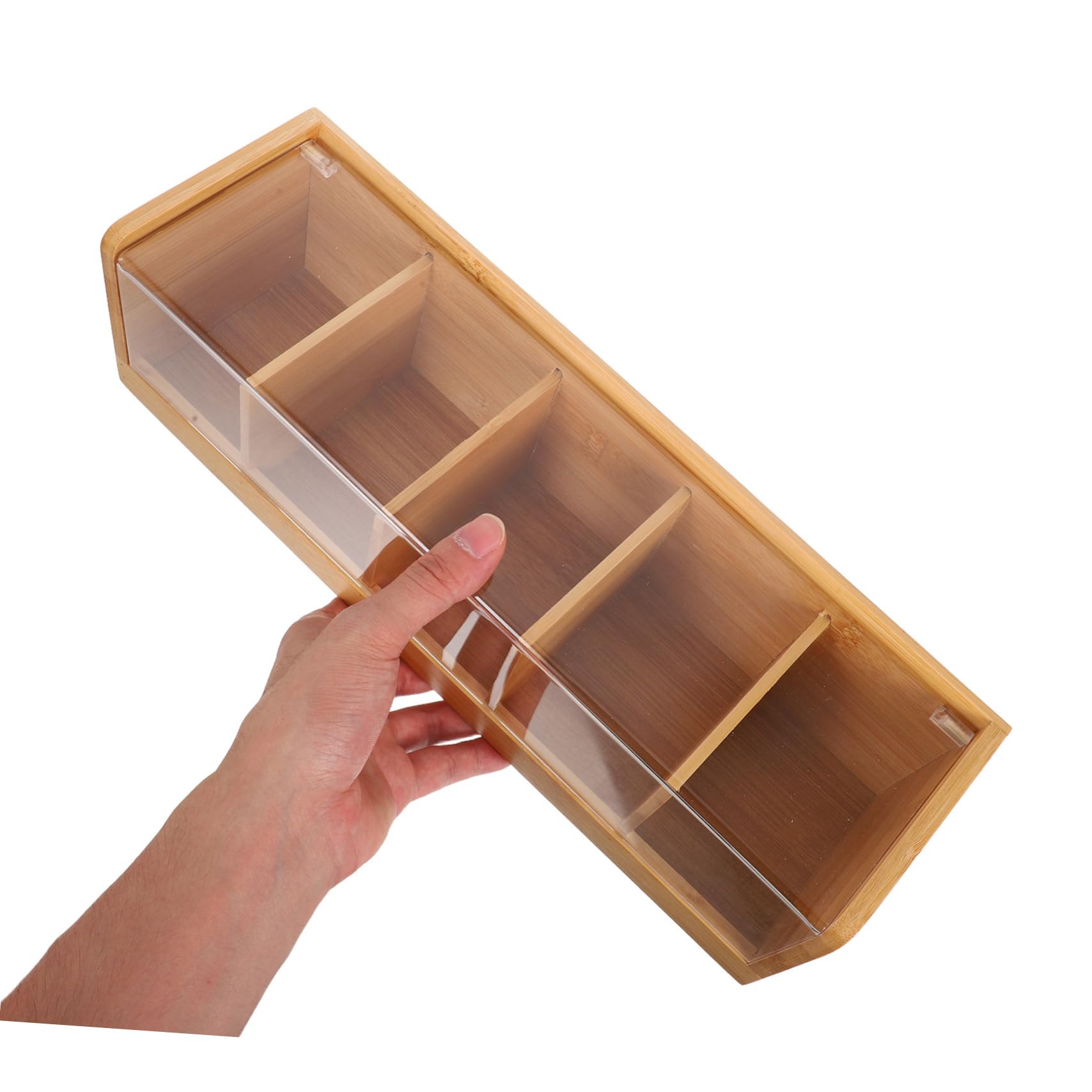 Tee Aufbewahrungsbox Mit Deckel Unterteilte Box Für Teebeutel Teebehälter Organizer Für Losen Tee Schützende Aufbewahrung Für Home Office Natur