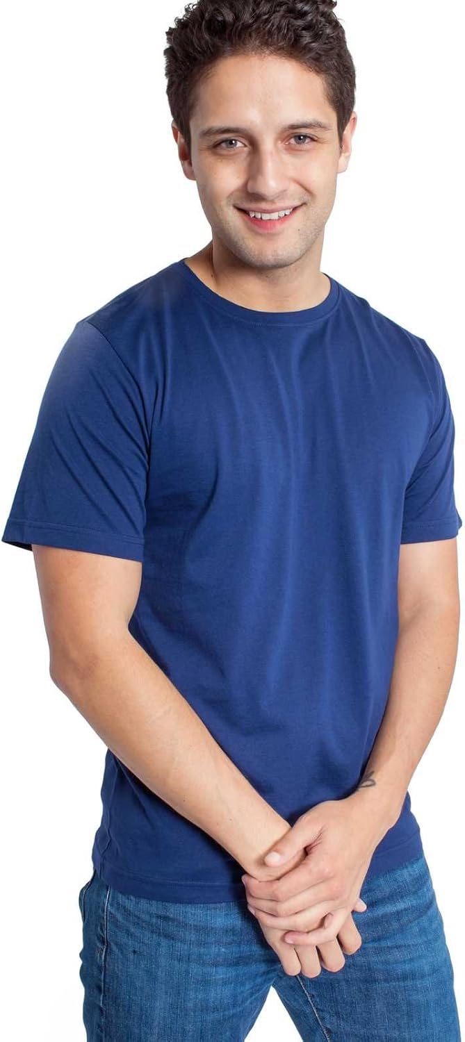 Ably Tourist Men's Cotton Pocket-Less T-Shirt | Repels Liquids, Stains, and Odors