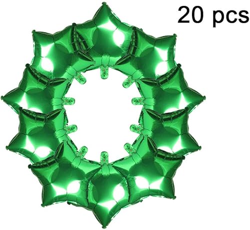 Miniatura 4 de 20 globos de estrella verde de 18 pulgadas, globos de papel de aluminio con estrella de Mylar para boda, cumpleaños, baby shower, primavera,