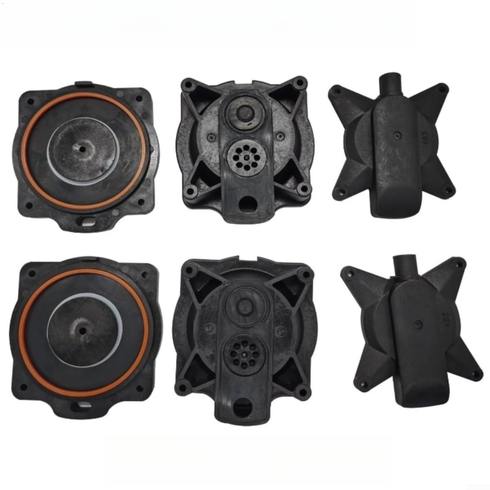 Membran Reparatursatz für HP-100 und HP-120 Kläranlagen Luftpumpe, robustes Kunststoff Diaphragma Ersatzteilset für einfache Installation und zuverlässige Leistung, schwarz