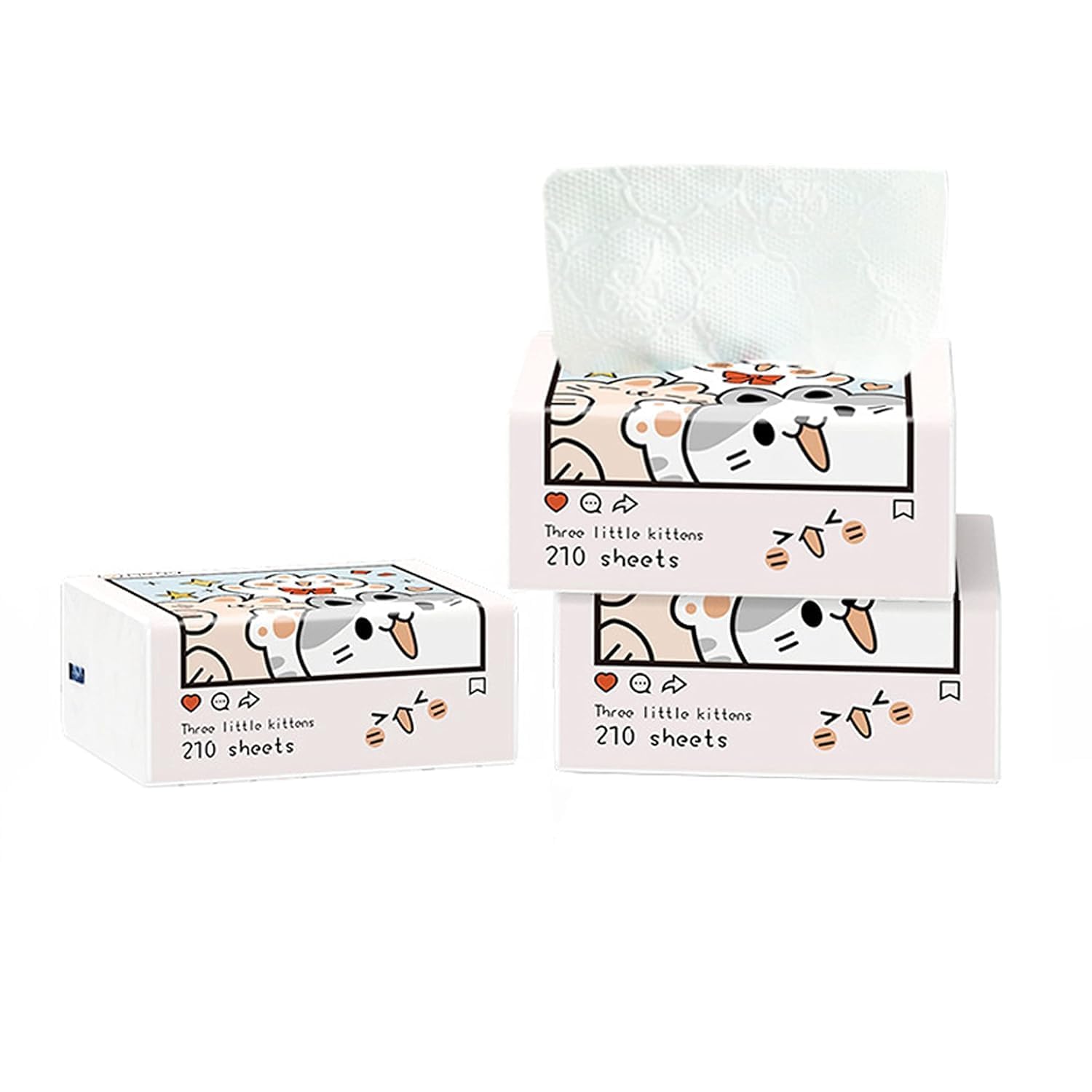 100% Skin-safe Sleek Tissue for Car, Bathroom, Bedroom, Office - 210 Pulls, pack of 3-image-29