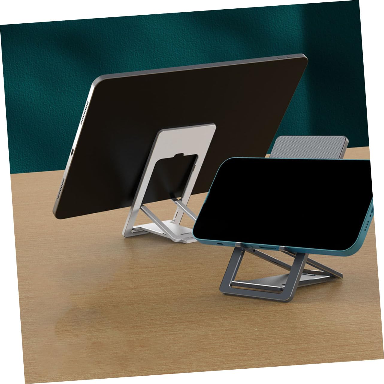 HEMOTON 3pezzi Supporto Regolabile Per Smartphone e Tablet Poggia Tavolo Multi-angolo Per Videochiamate e Visione Di Film Design Compatto e Portatile Per Casa e Ufficio