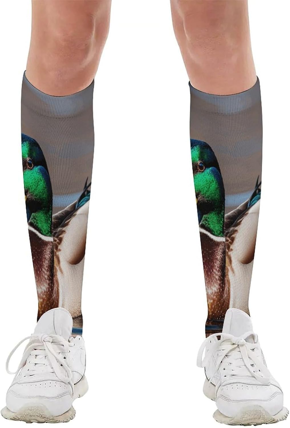 Mallard Duck Knee High Soccer Socks Moisture Wicking