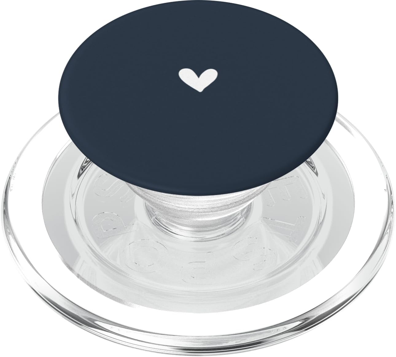 Navy Blue - Simple Cute Elegant Hand Drawn Heart PopSockets PopGrip for MagSafe