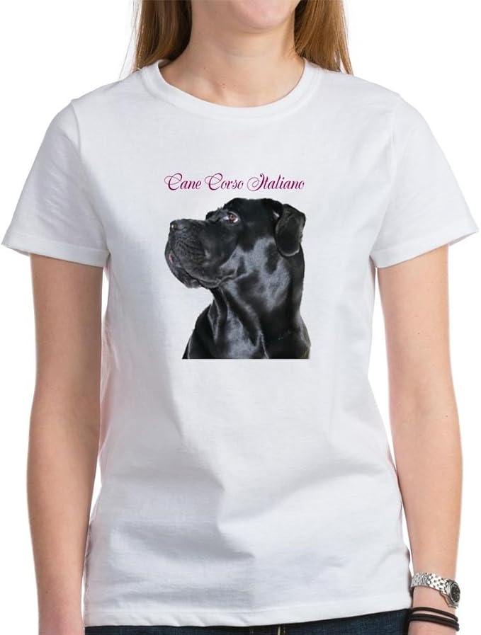 CafePress Women's Cane Corso Italiano VNeck TShirt Womens Cotton