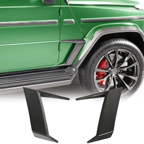 MCARCAR KIT Carbon Fiber Side Fender Vent for Mercedes Benz G Class W463 G500 G550 G63 AMG 2019-2020 Factory Outlet Front Air Intake Scoop Cover Trim
