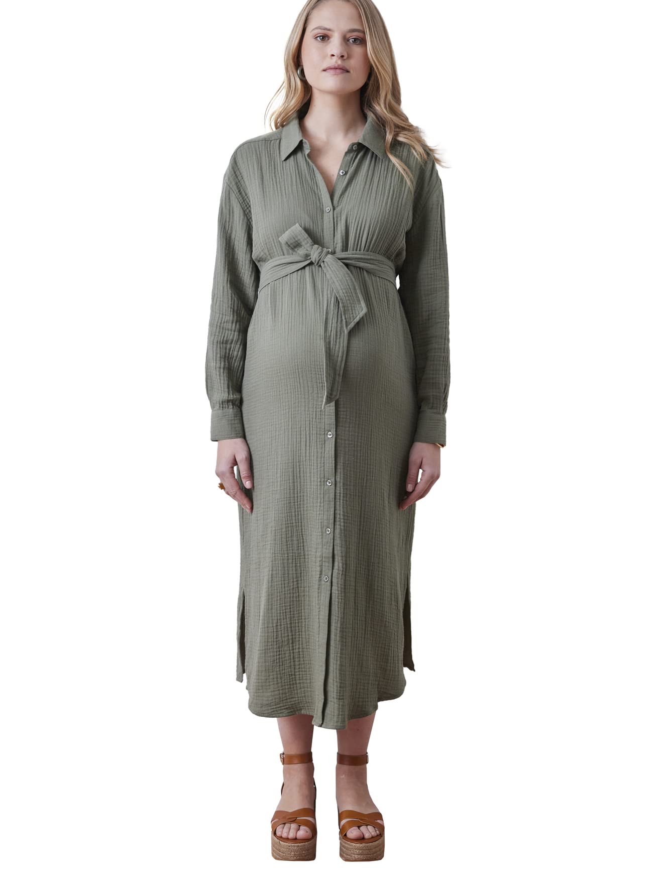 Vertbaudet Hemdblusenkleid aus Musselin, Schwangerschaft & Stillzeit