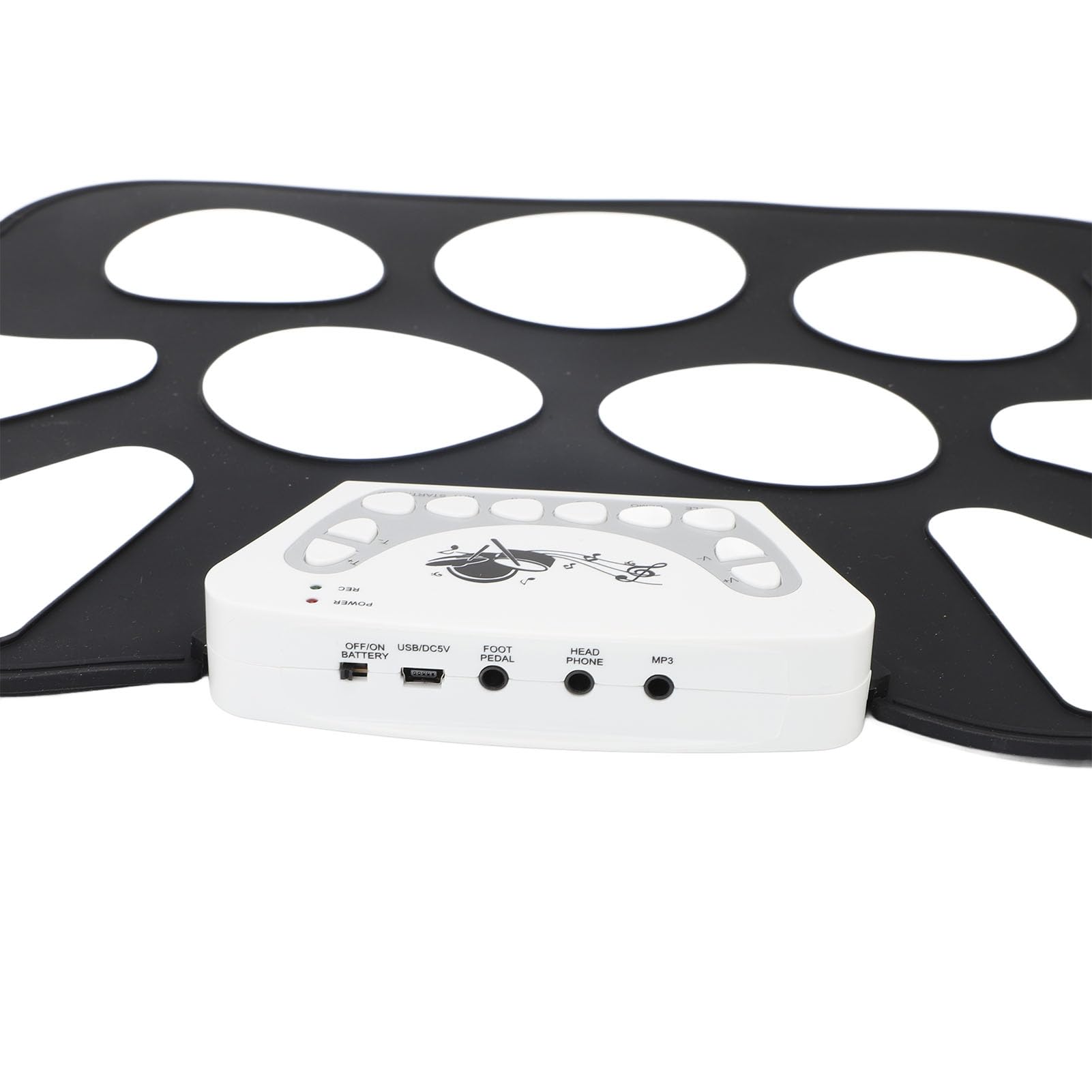 Generic Pad per Batteria Elettronica Portatile Arrotolato a Mano con Suono Realistico per Bambini e Principianti, per Esercitazioni di Musica Pop e Rock, Set di Batteria Jazz per Bambini