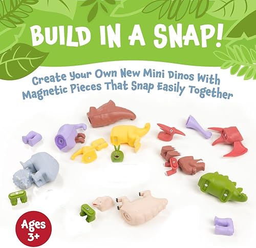 Miniatura 3 de POPULAR PLAYTHINGS Dinosaurios magnéticos para niños pequeños de 1 a 3 años, mezcla o combina juguetes de dinosaurio, juego de 7 regalos para niños,