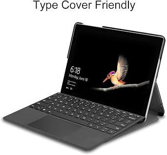 Gylint Case for Surface Go 4 2023 /Go 3 2021 /Go 2 2020 /Surface Go 2018, Slim Fit Leather Smart Case Cover with Pencel Holder for Microsoft Surface Go Black