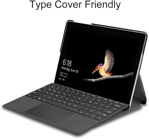 Gylint Case for Surface Go 4 2023 /Go 3 2021 /Go 2 2020 /Surface Go 2018, Slim Fit Leather Smart Case Cover with Pencel Holder for Microsoft Surface Go Black