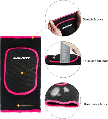Miniatura 4 de EULANT Rodillera para niños para bailarines, suave, antideslizante, transpirable, rodillera protectora para voleibol, soporte elástico para yoga,