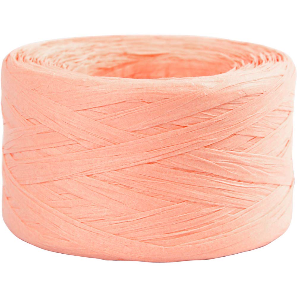 Crafty Capers Light Rose 100M Paper Raffia Ribbon Jumbo Roll Recyclable & Biodegradable
