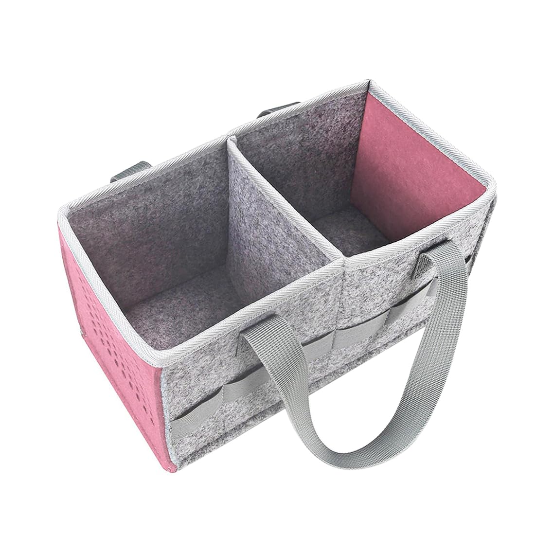 June tech Carrying Bag for Toniebox Starter Set and Accessories Felt Organizer Bag for Tonies Figurine and Toniebox Travel Tonies Carry Case with Handle for Toniebox & Accessories (Pink)