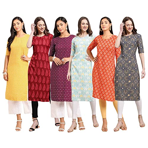 Image of Pinkmint Women's Crepe Digital Print Straight Kurta