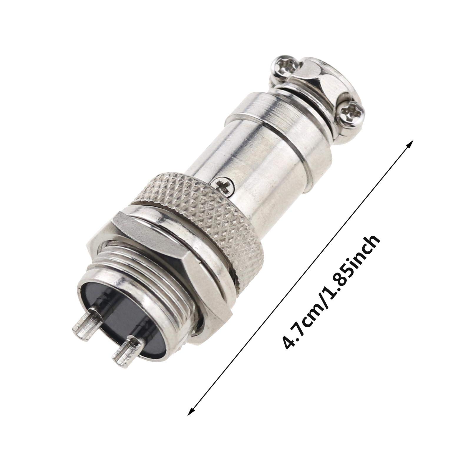 Connecteurs Aviation GX16 3 Broches - Lot De 5 Jeux Mâle/femelle, Métal, Filetage 16 Mm, Pour Câblage électronique, Panneau