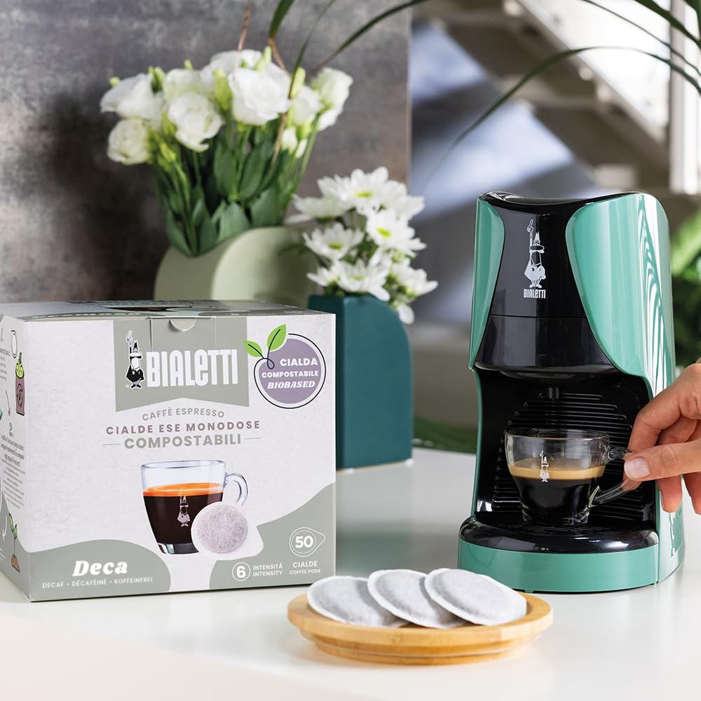 Bialetti Cápsulas de café Monodosis, Caja de 50 unidades, Decaffeinato (Paquete de 4)
