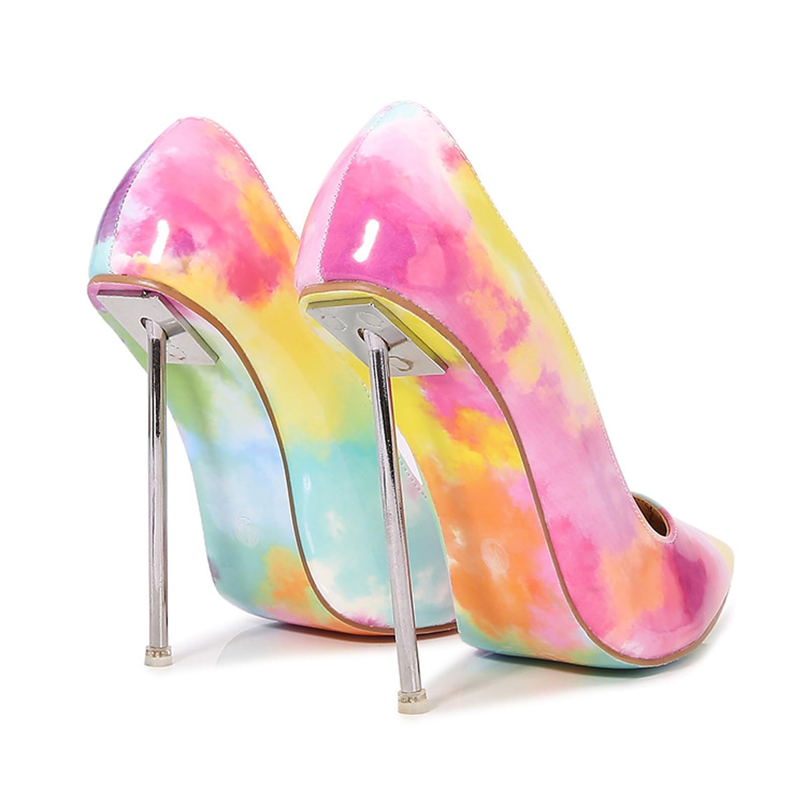 Talons Hauts de 12 cm pour Femmes | Escarpins à Bout Pointu Grande Taille pour Mariages, soirées, travestisme, Pole Dance et Spectacles burlesques