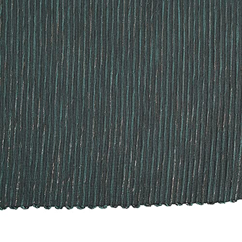 Image of SHM Solus Cotton Ribbed PlaceMats with Lurex for Home (14 * 20 Inches) (Pack of 6) (Dark Green)