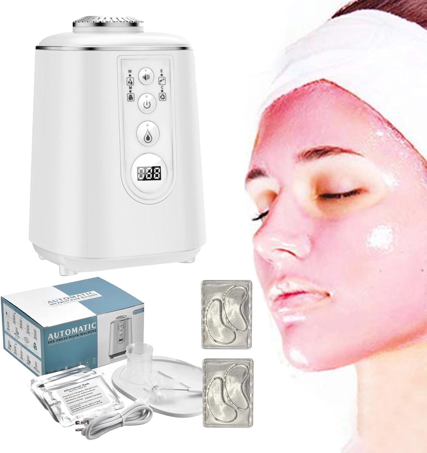 自動フェイスマスクマシン、フェイスマスクメーカーマシン - 自動フェイシャルパックマシン,音声付きスマートフェイスマスクメーカー、女