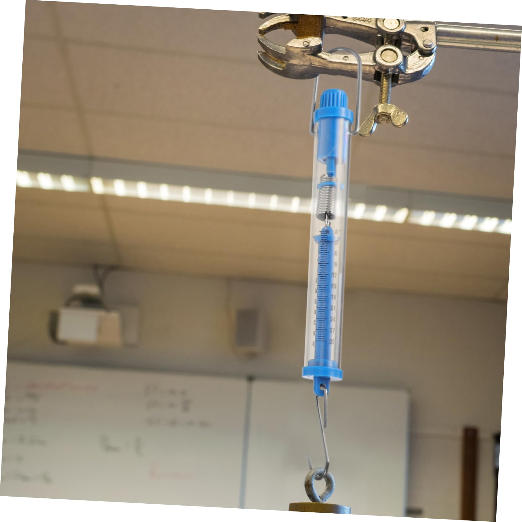 MUCKLILY 5pcs Spring Dynamometer Spring Scale for Experiment Trigger Pull Scale Dual Scale Spring Scale Science Spring Scale Newton Spring Scale Mechanical Hanging Scales Blue Plastic