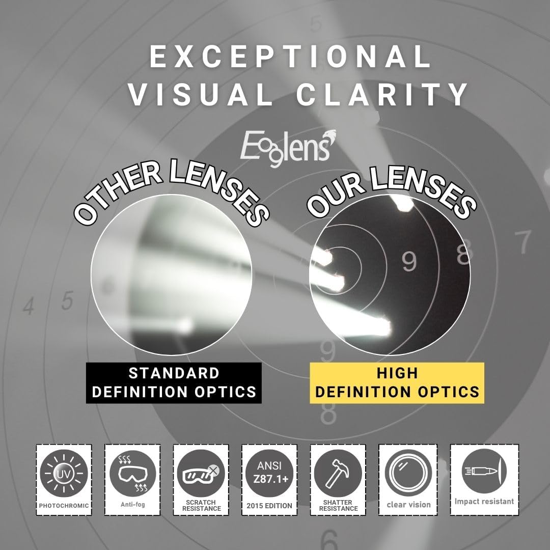 Shooting Protective Safety Glasses Anti Fog Photochromic ANSI Z87.1 Scratch Resistant hunting tactical Airsoft - Image 5