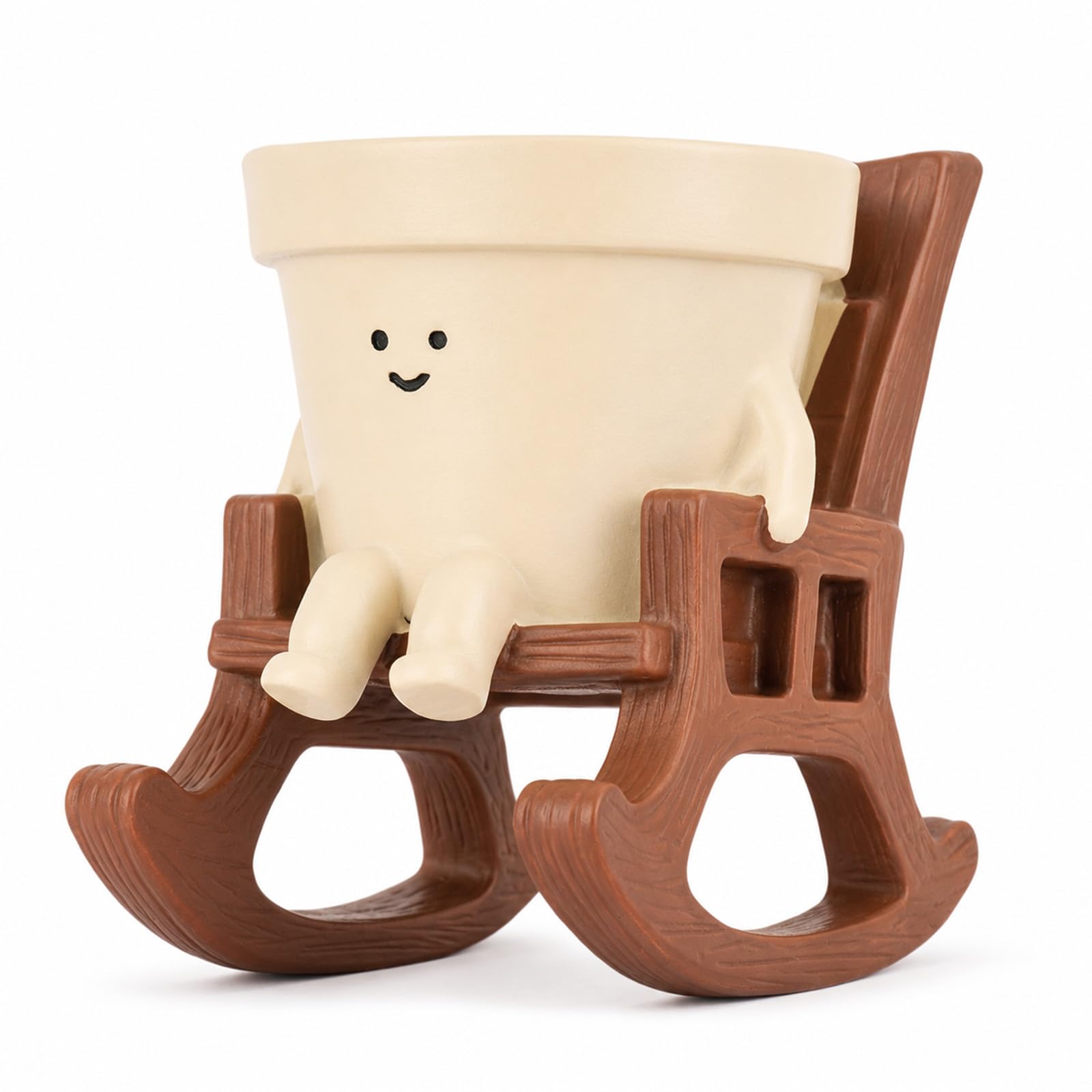 evergoods Planter Pot, Rocking Chair Succulent Plant Holder with Drainage