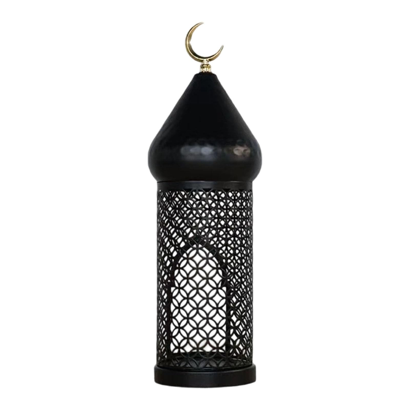 Jazuaiao Romantics Moroccans Wrought Iron Holders Lamp with Cutout Pattern for Table Centerpieces Eid Ramadans Decoration Ramadans Holders Lamp Decoration