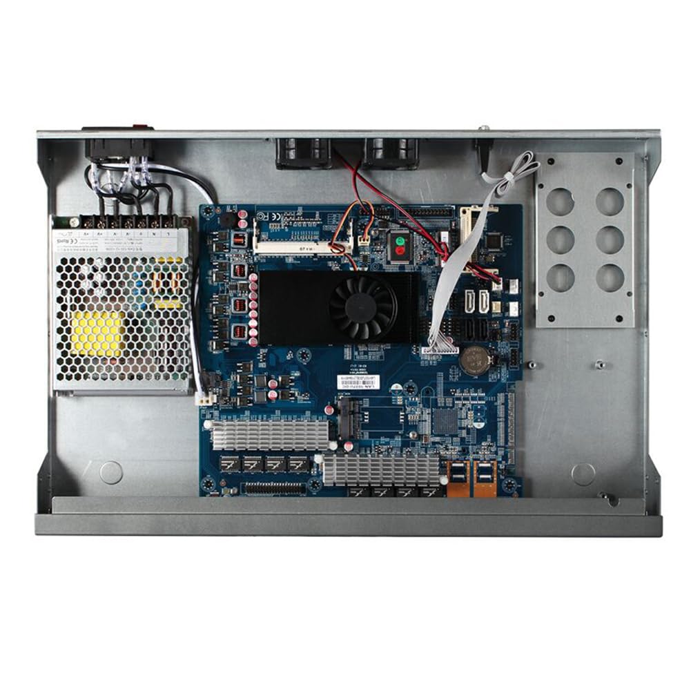 Firewall, VPN, 19 Inch 1U Rackmount, Mikrotik, PFSense, OPNsense, Network Appliance, Router PC, Core I3 3110M 3120M, RS14, 8 x LAN, 2 x USB, COM, VGA, Fan, 8G RAM/512G SSD