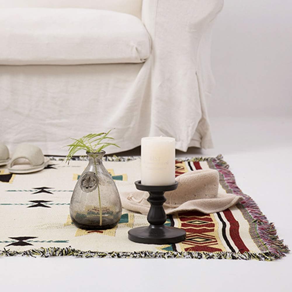 HOORDRY Sofaüberwurf für 1-Sitzer, Boho Doppelseitig Sofadecke mit Fransen, Verschleißfeste Dekorativ Sesselüberwurf 130×180CM, Kann als Sofa Cover, Sofa Überzug, Sofaschoner
