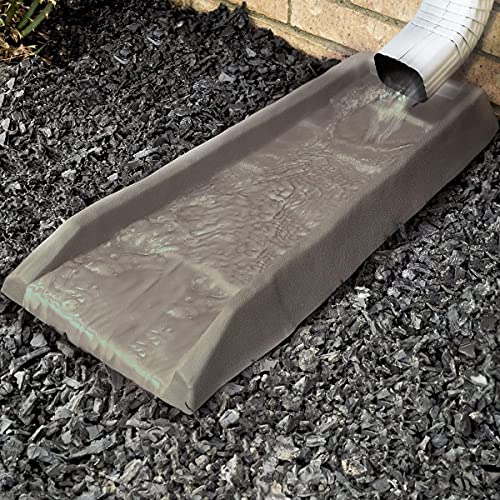 2Pack Decorative Downspout Natural Stone Texture Splash Block Rain