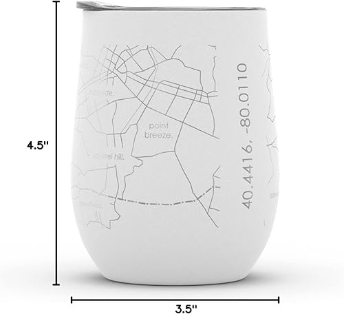Vista 216 de Well Told Lexington Kentucky Map - Vaso de vino aislado con grabado de mapa de Kentucky, taza de acero inoxidable grabada (12 onzas, verde domingo)