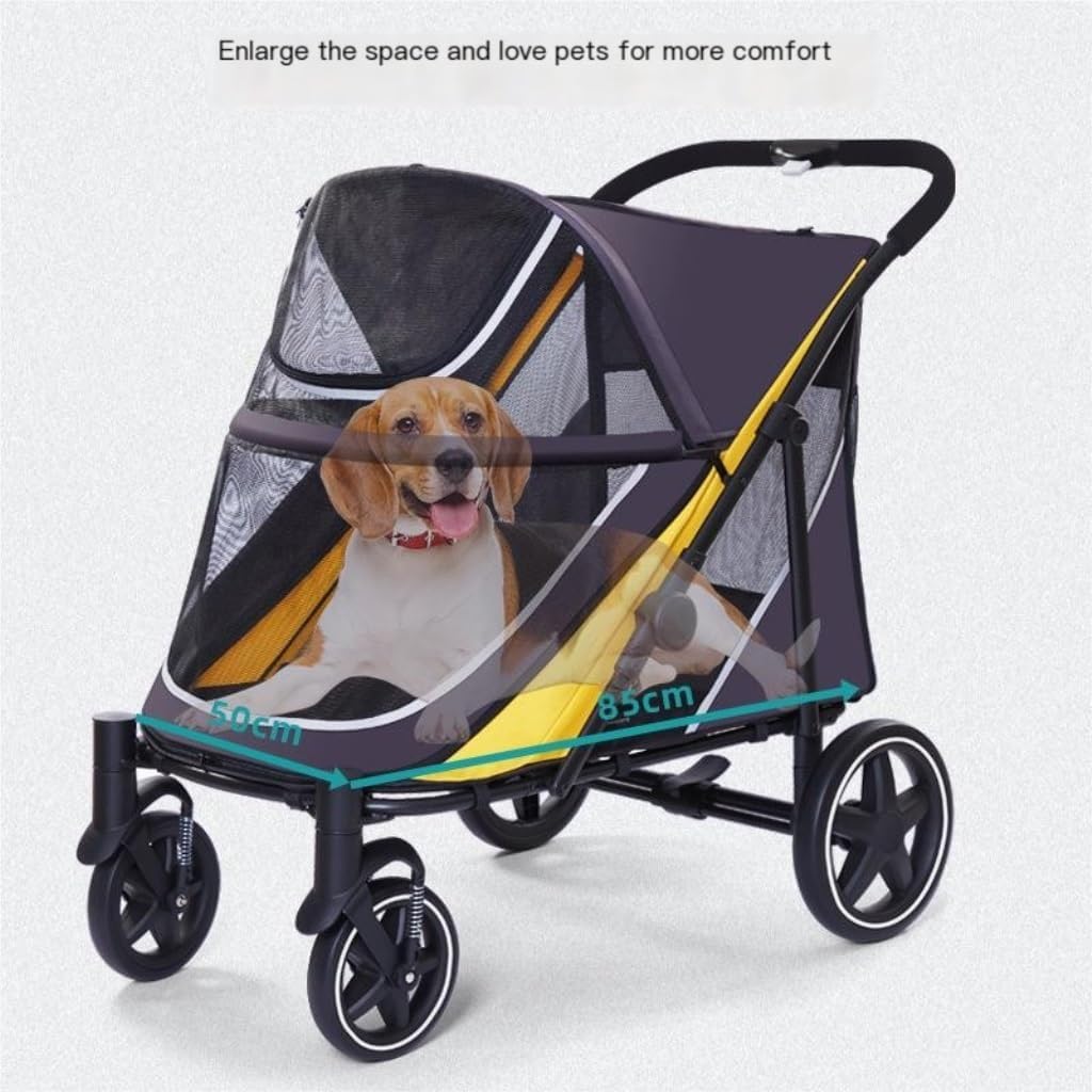 Pet Strollers Pet Stroller is Convenient and Simple, Foldable, Lightweight Material, Medium and Large Size for Cats and Dogs Pet Stroller Medium(Green)