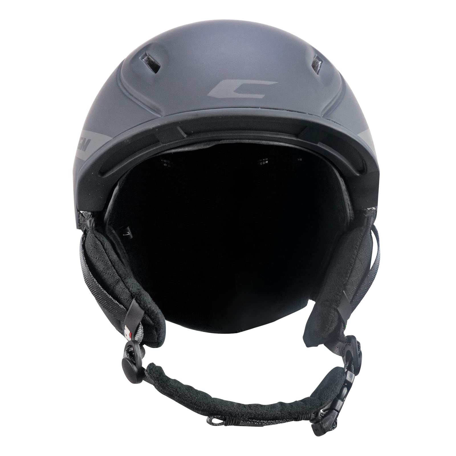 CGM Primo, Casque de Ski Mixte Adulte, Noir Mat, M (54-58cm)