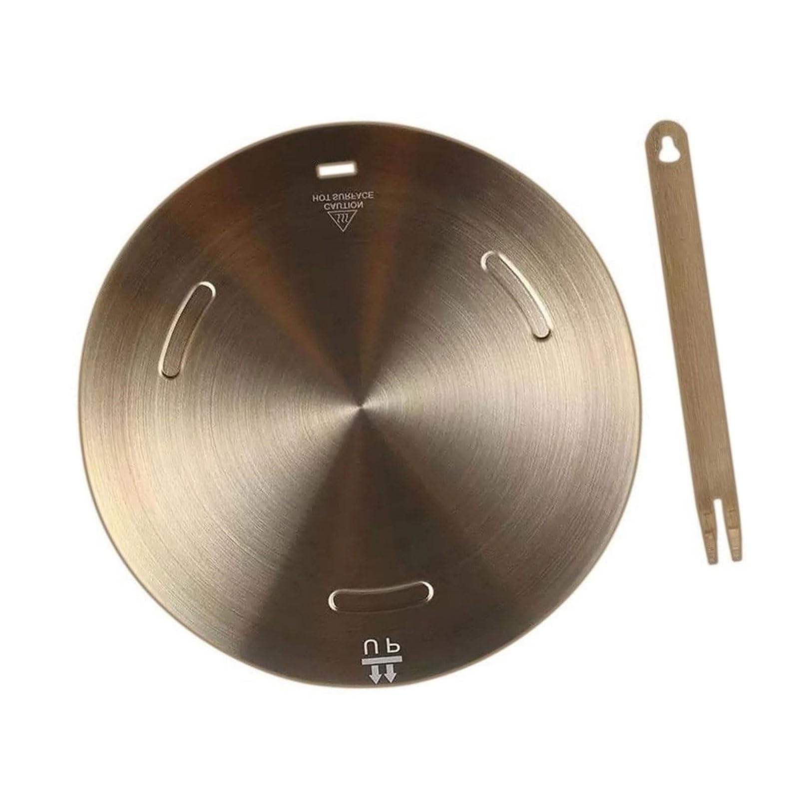 CHENZILIN Induction Hob Converter Plate Heat Diffuser Plate with Removable Handle Stainless Steel Texture for Kitchen Worktop