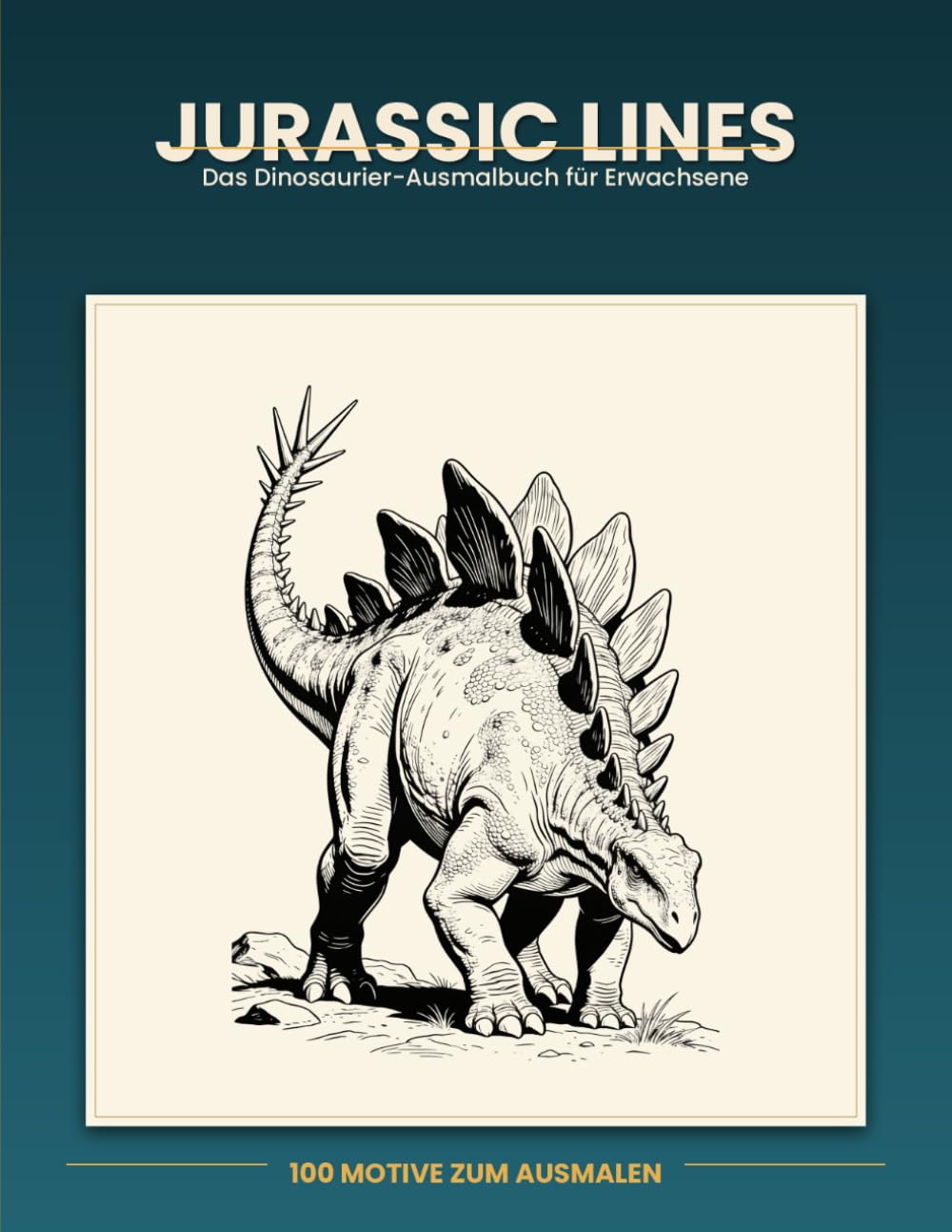 Jurassic Lines: Das Dinosaurier-Ausmalbuch für Erwachsene